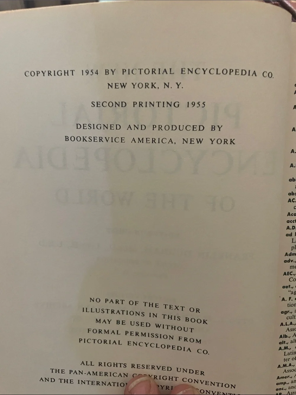 The New Pictorial  Encyclopedia Set 1954 sec printing w/ congratulations letter